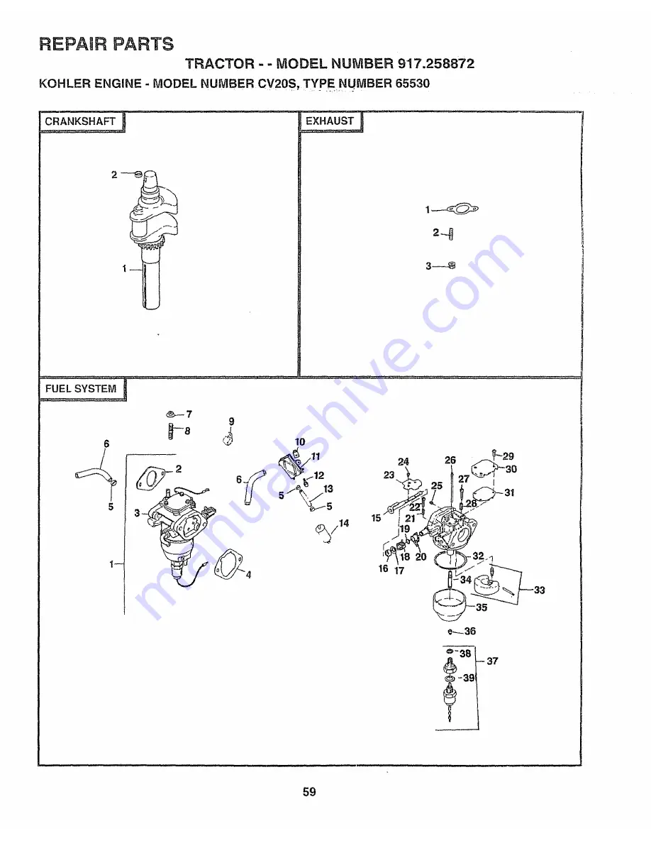 Craftsman EZ3 917.258872 Скачать руководство пользователя страница 59