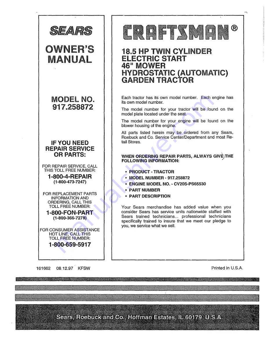 Craftsman EZ3 917.258872 Скачать руководство пользователя страница 64