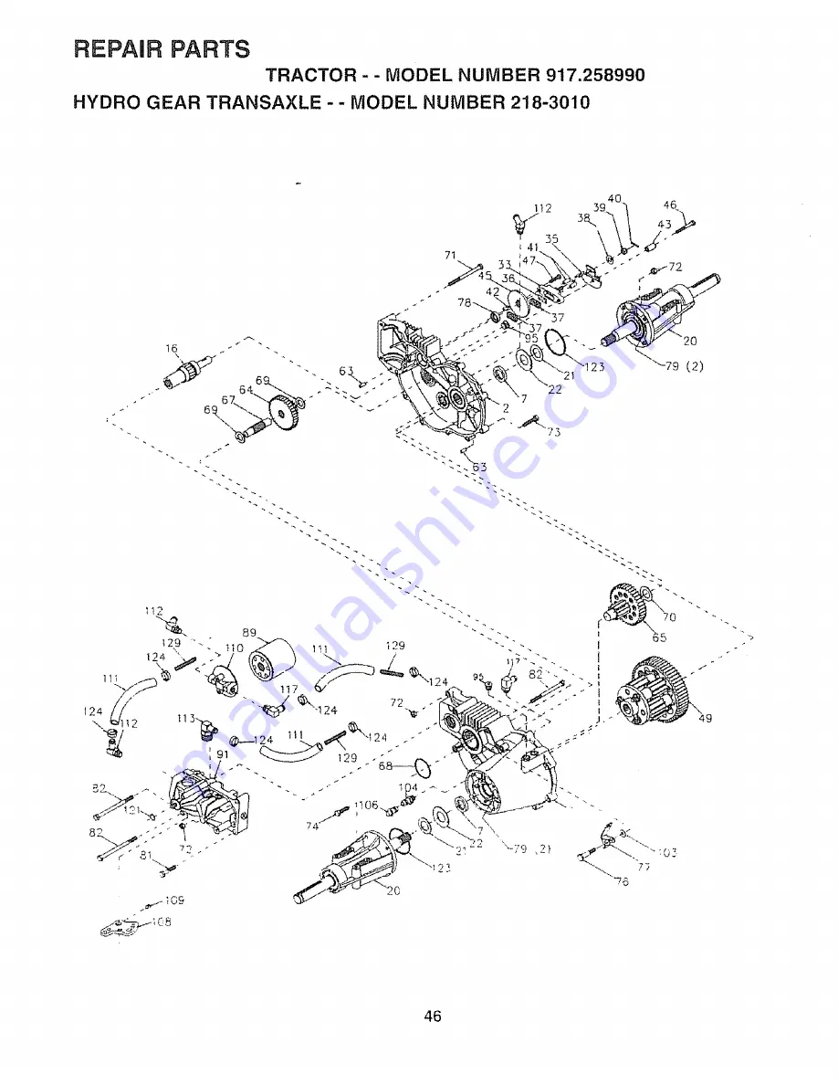 Craftsman EZ3 917.258990 Скачать руководство пользователя страница 46