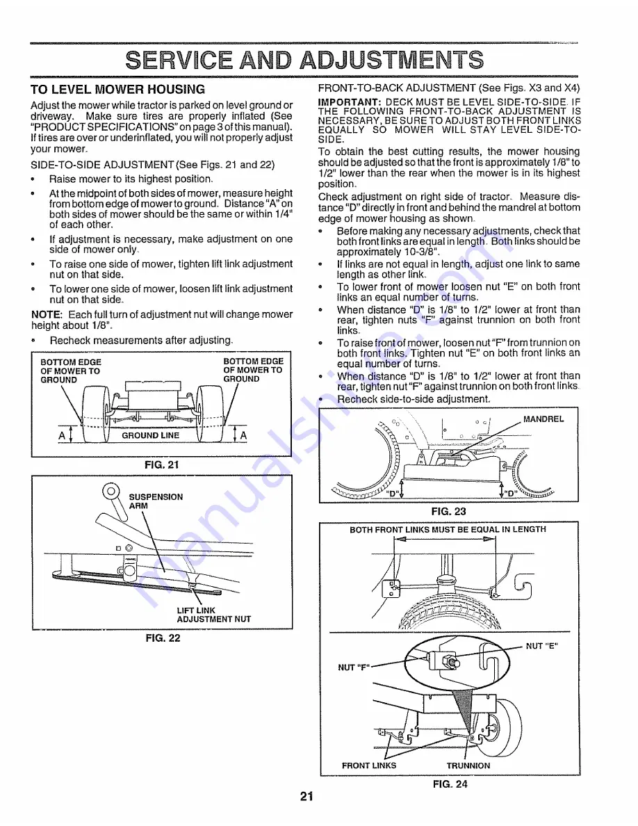 Craftsman EZ3 917.259172 Owner'S Manual Download Page 21