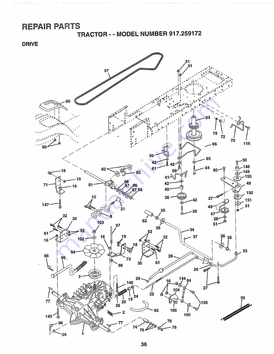 Craftsman EZ3 917.259172 Owner'S Manual Download Page 36