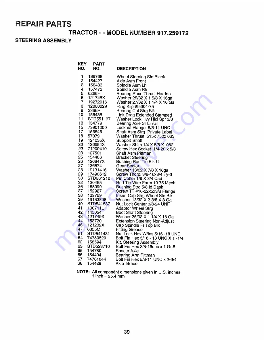 Craftsman EZ3 917.259172 Owner'S Manual Download Page 39