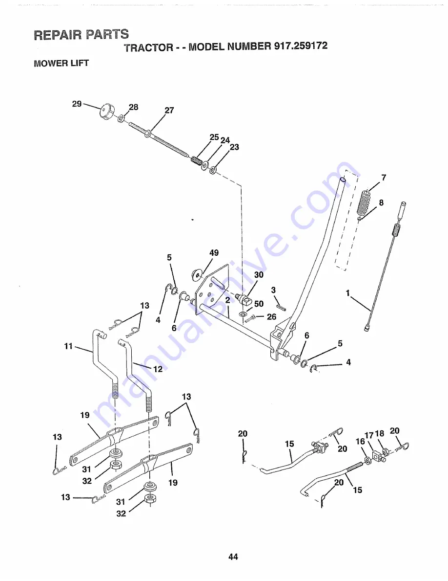 Craftsman EZ3 917.259172 Owner'S Manual Download Page 44