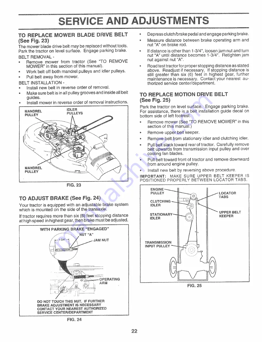 Craftsman EZ3 917.259550 Owner'S Manual Download Page 22