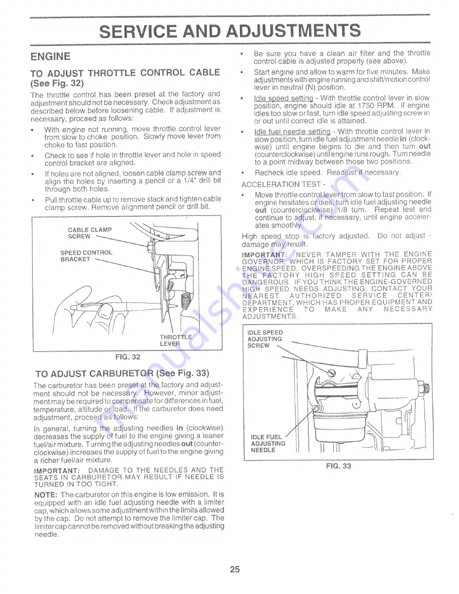 Craftsman EZ3 917.259556 Owner'S Manual Download Page 25