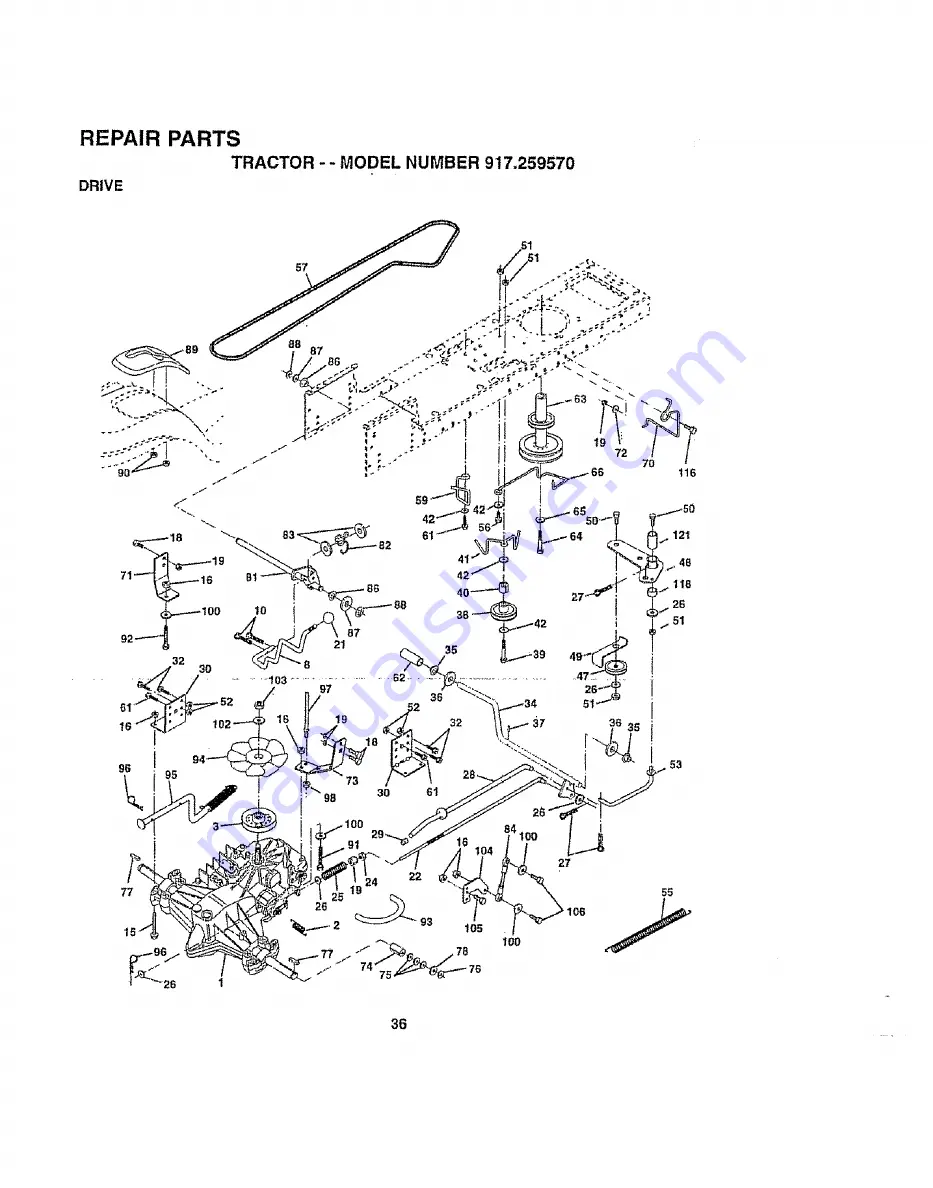 Craftsman EZ3 917.259570 Owner'S Manual Download Page 36