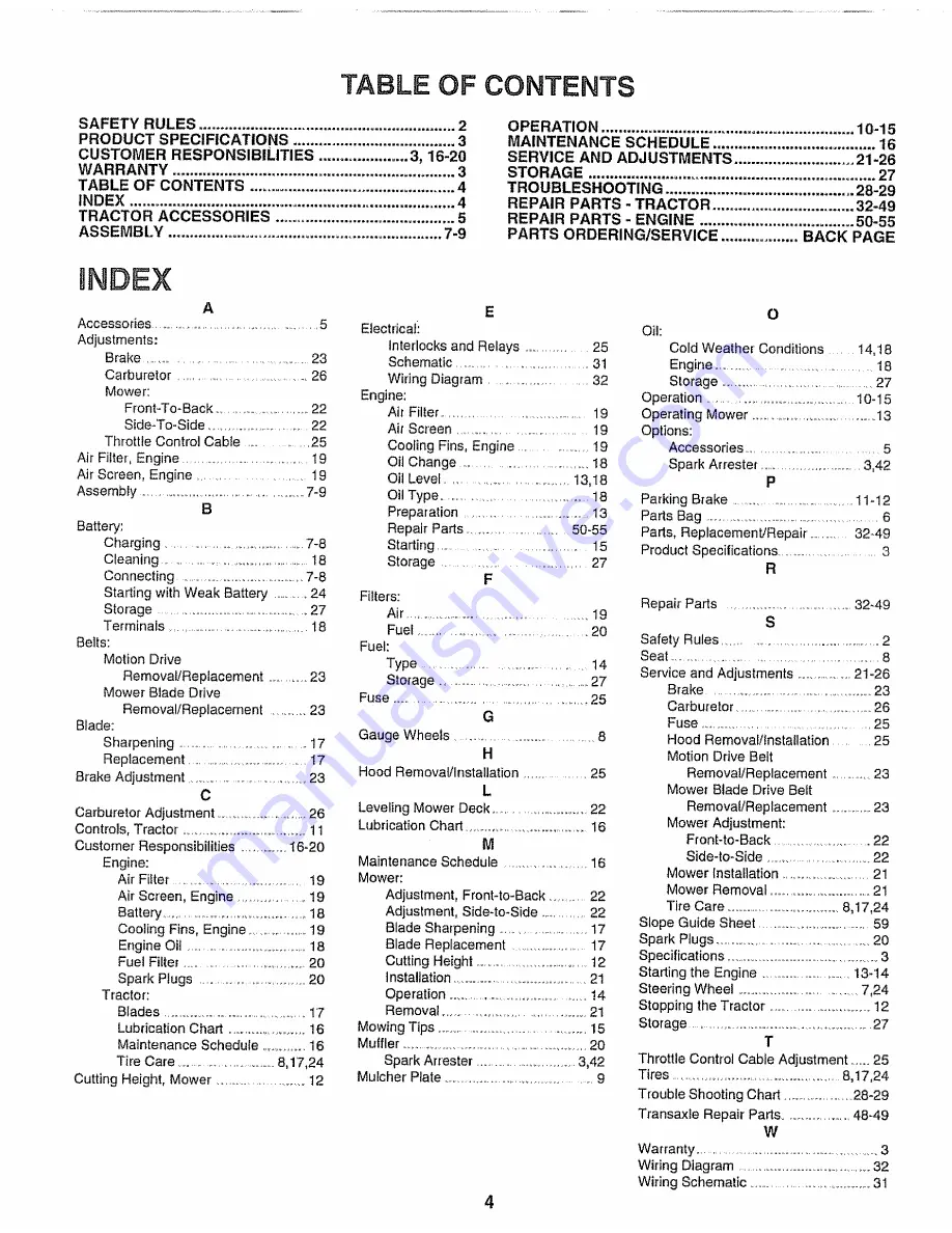 Craftsman EZ3 917.259830 Owner'S Manual Download Page 4