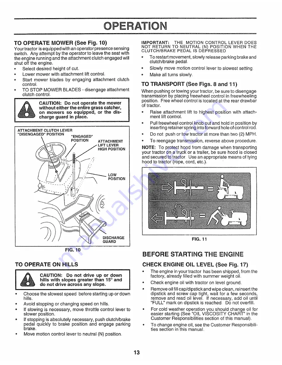 Craftsman EZ3 917.259830 Owner'S Manual Download Page 13