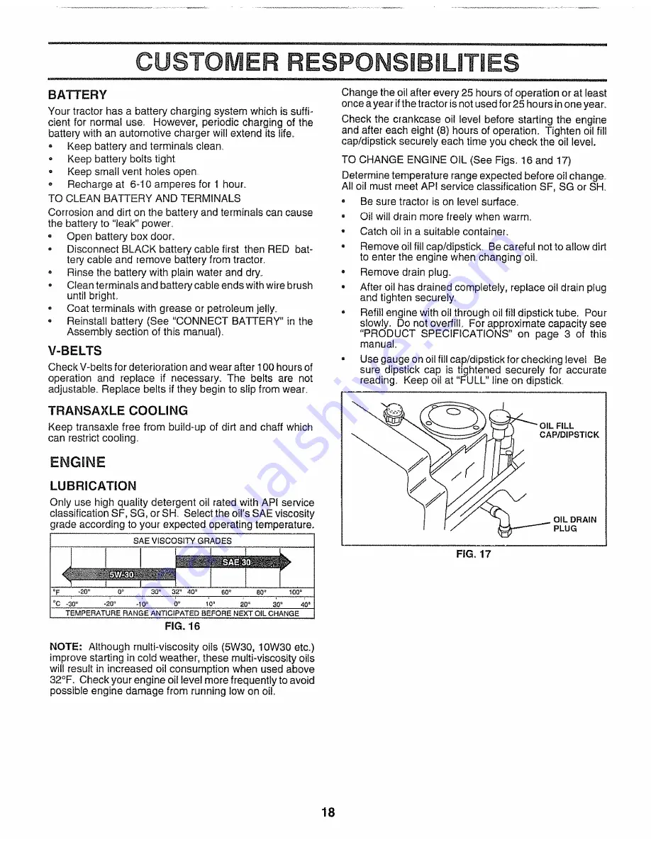 Craftsman EZ3 917.259830 Owner'S Manual Download Page 18