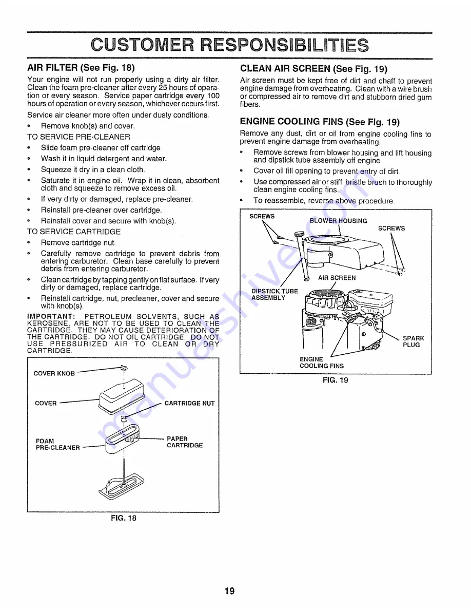 Craftsman EZ3 917.259830 Owner'S Manual Download Page 19