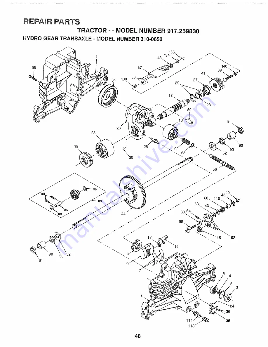 Craftsman EZ3 917.259830 Скачать руководство пользователя страница 48