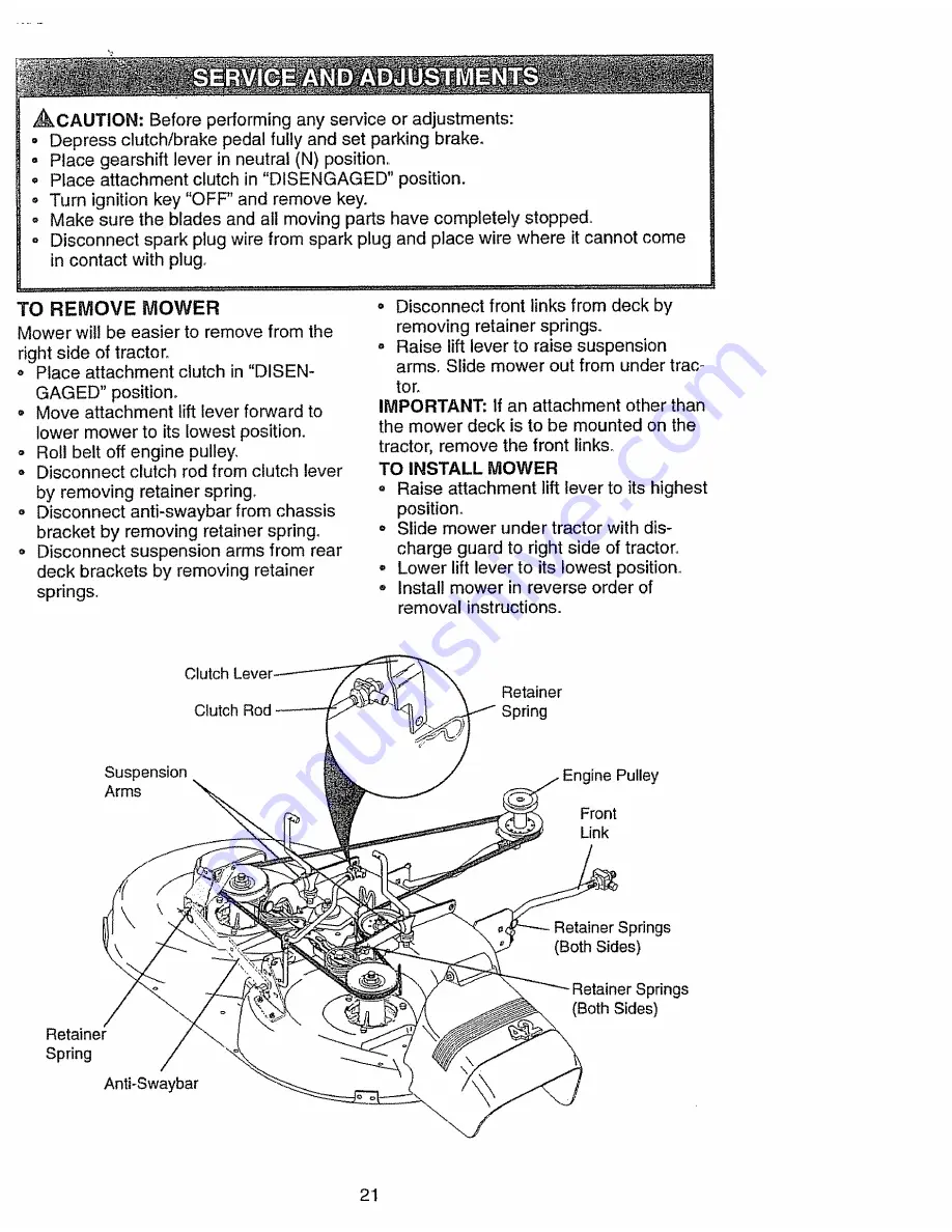 Craftsman EZ3 917.270631 Скачать руководство пользователя страница 21