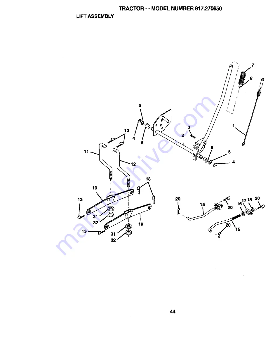 Craftsman EZ3 917.270650 Owner'S Manual Download Page 44