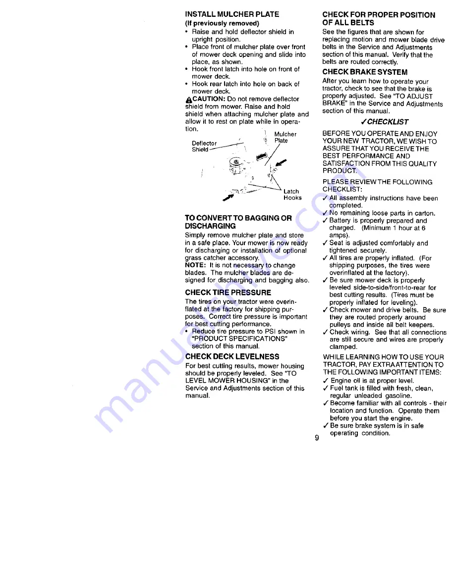 Craftsman EZ3 917.270670 Owner'S Manual Download Page 9