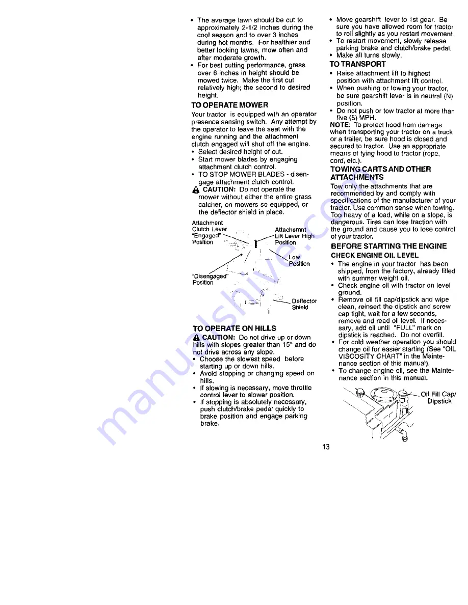 Craftsman EZ3 917.270670 Owner'S Manual Download Page 13