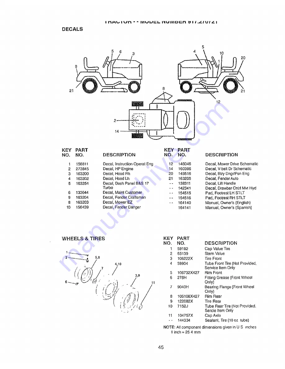 Craftsman EZ3 917.270721 Owner'S Manual Download Page 45