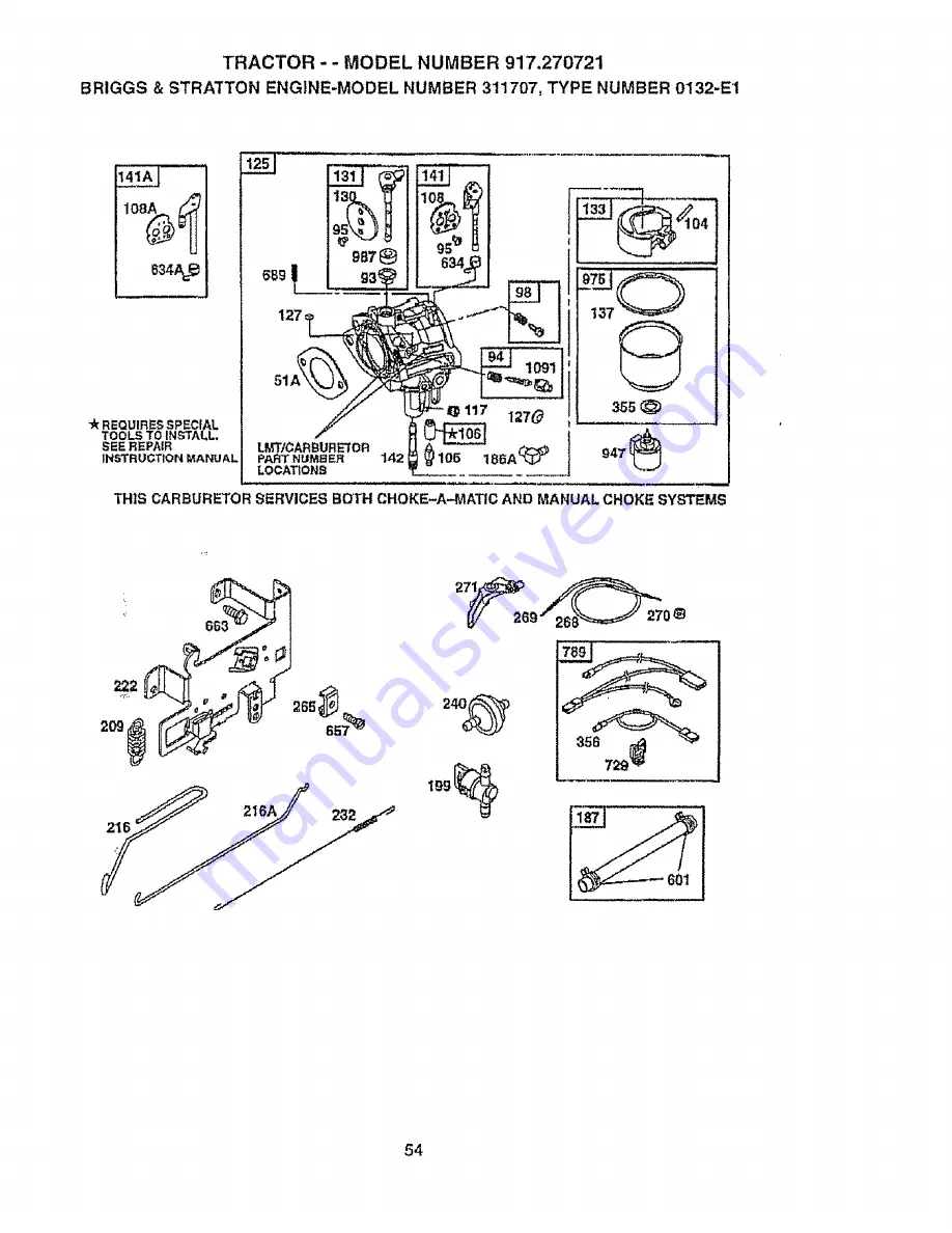 Craftsman EZ3 917.270721 Owner'S Manual Download Page 54