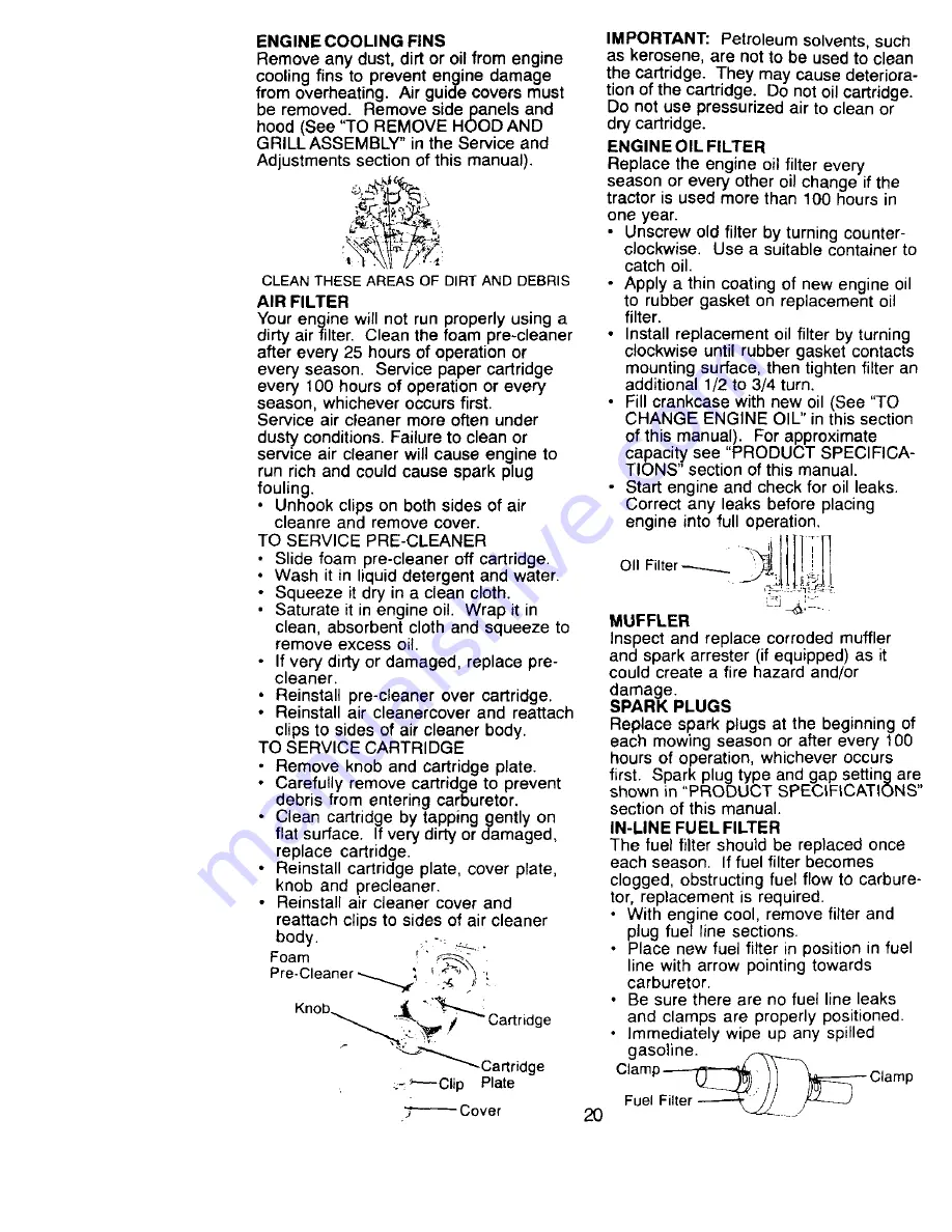 Craftsman EZ3 917.270774 Owner'S Manual Download Page 20