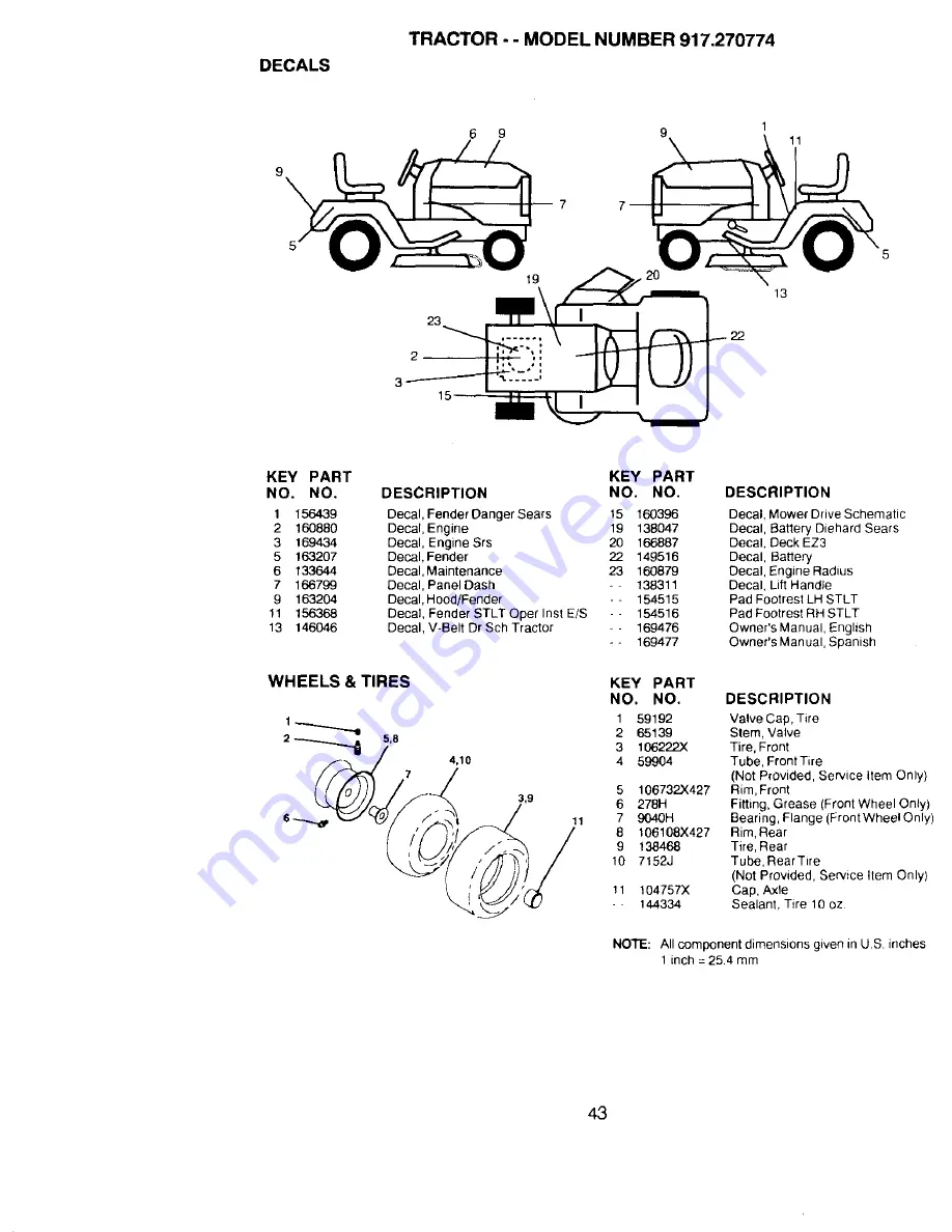 Craftsman EZ3 917.270774 Owner'S Manual Download Page 43