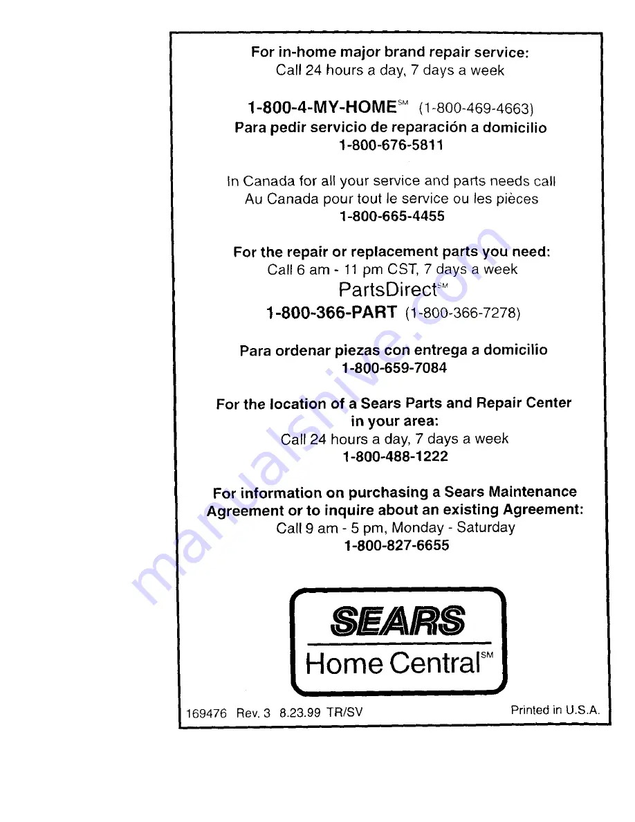 Craftsman EZ3 917.270774 Owner'S Manual Download Page 60