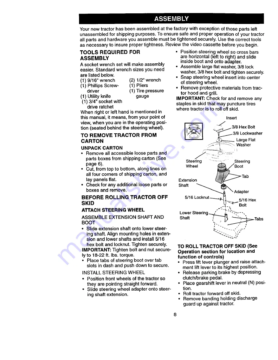 Craftsman EZ3 917.270812 Owner'S Manual Download Page 8