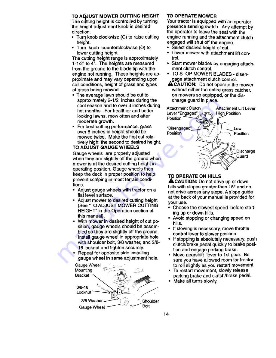 Craftsman EZ3 917.270812 Owner'S Manual Download Page 14