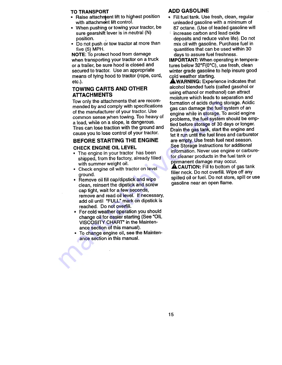 Craftsman EZ3 917.270812 Owner'S Manual Download Page 15