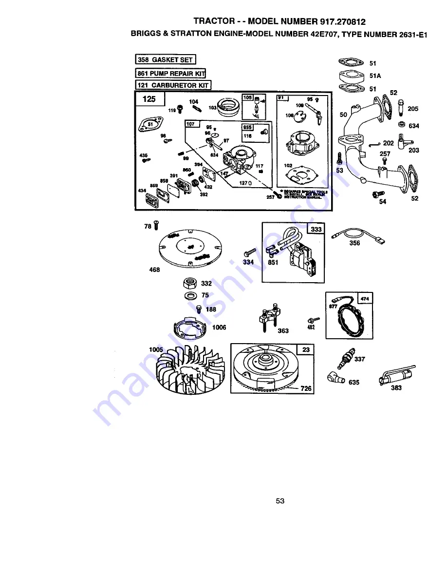 Craftsman EZ3 917.270812 Owner'S Manual Download Page 53