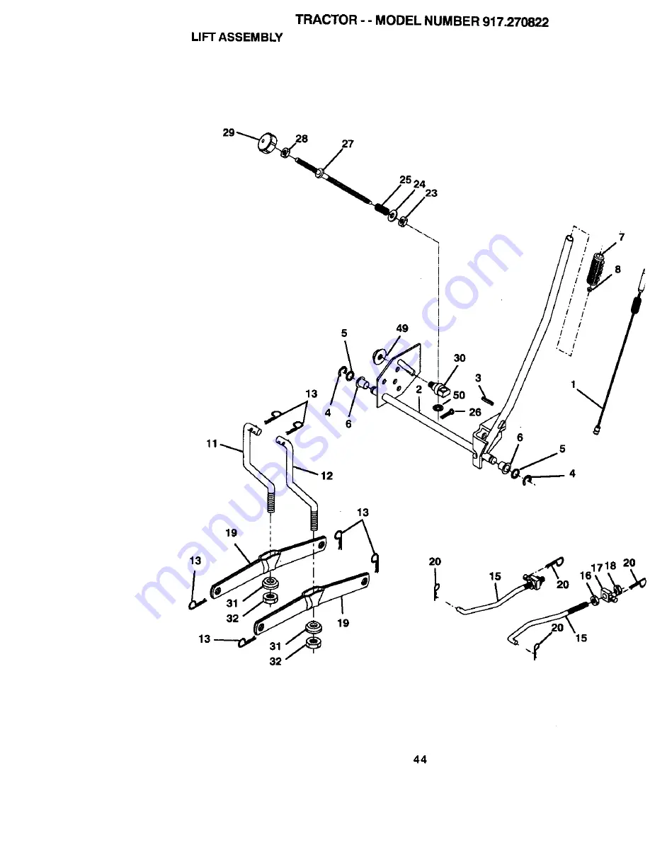 Craftsman EZ3 917.270822 Owner'S Manual Download Page 44