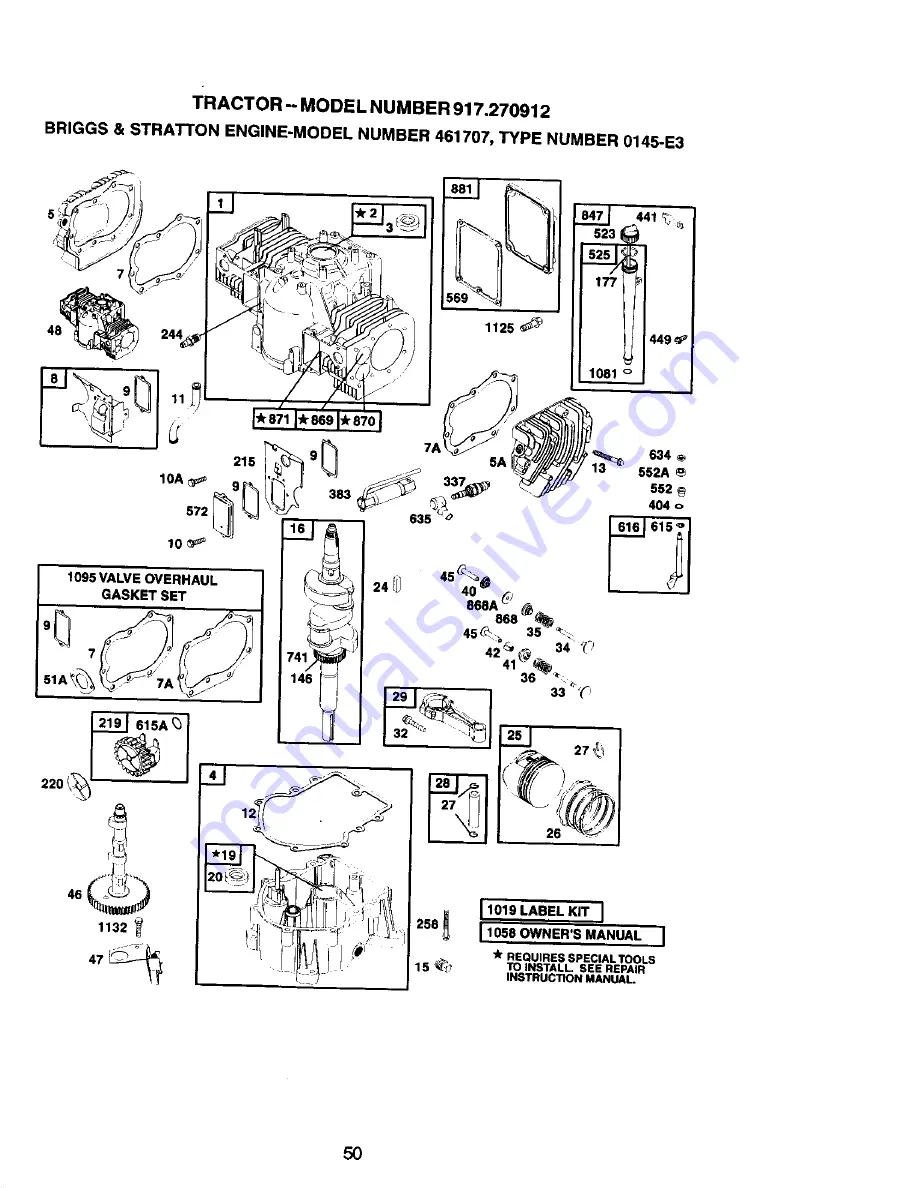 Craftsman EZ3 917.270912 Owner'S Manual Download Page 50