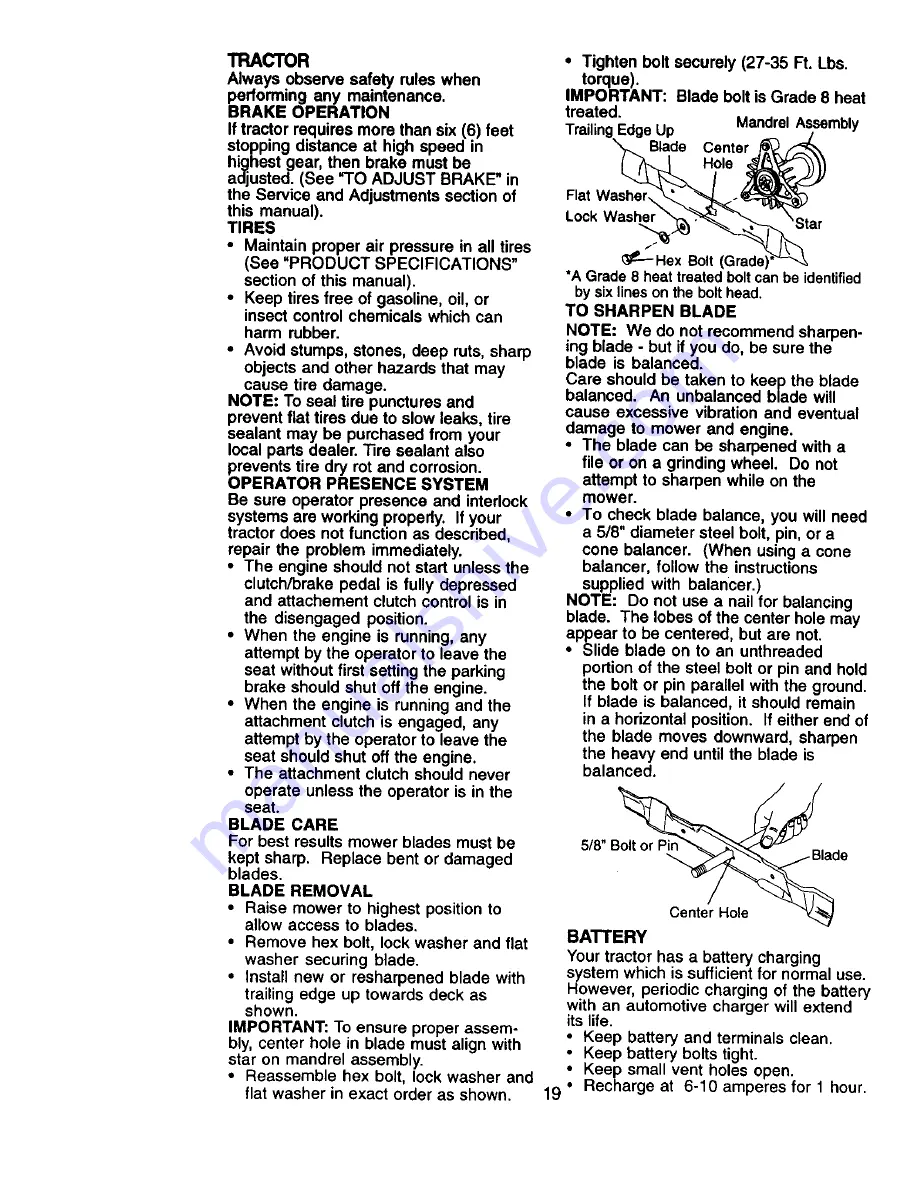 Craftsman EZ3 917.270921 Owner'S Manual Download Page 19