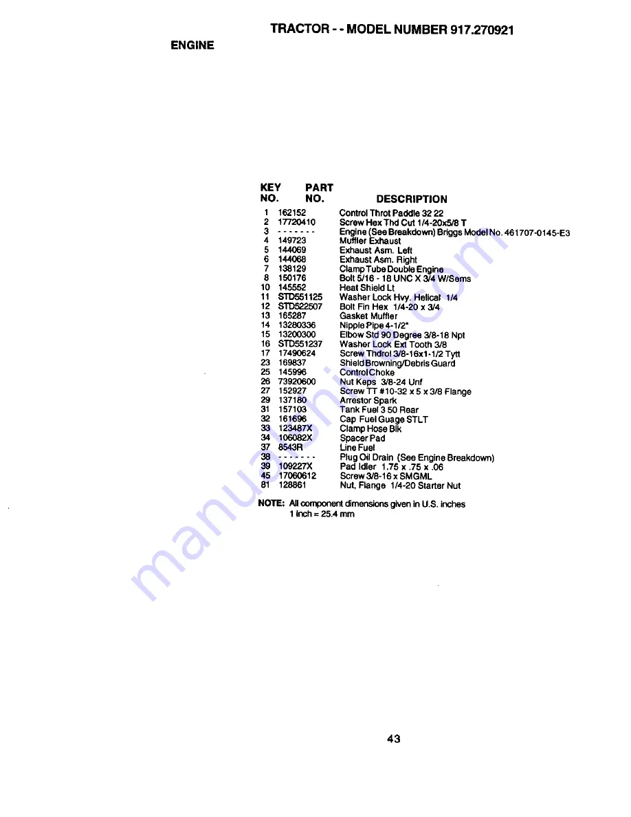 Craftsman EZ3 917.270921 Owner'S Manual Download Page 43