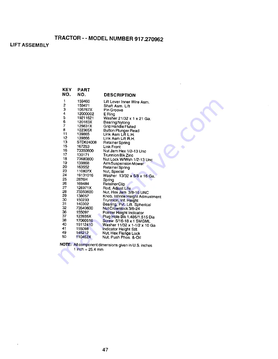 Craftsman EZ3 917.270962 Owner'S Manual Download Page 47