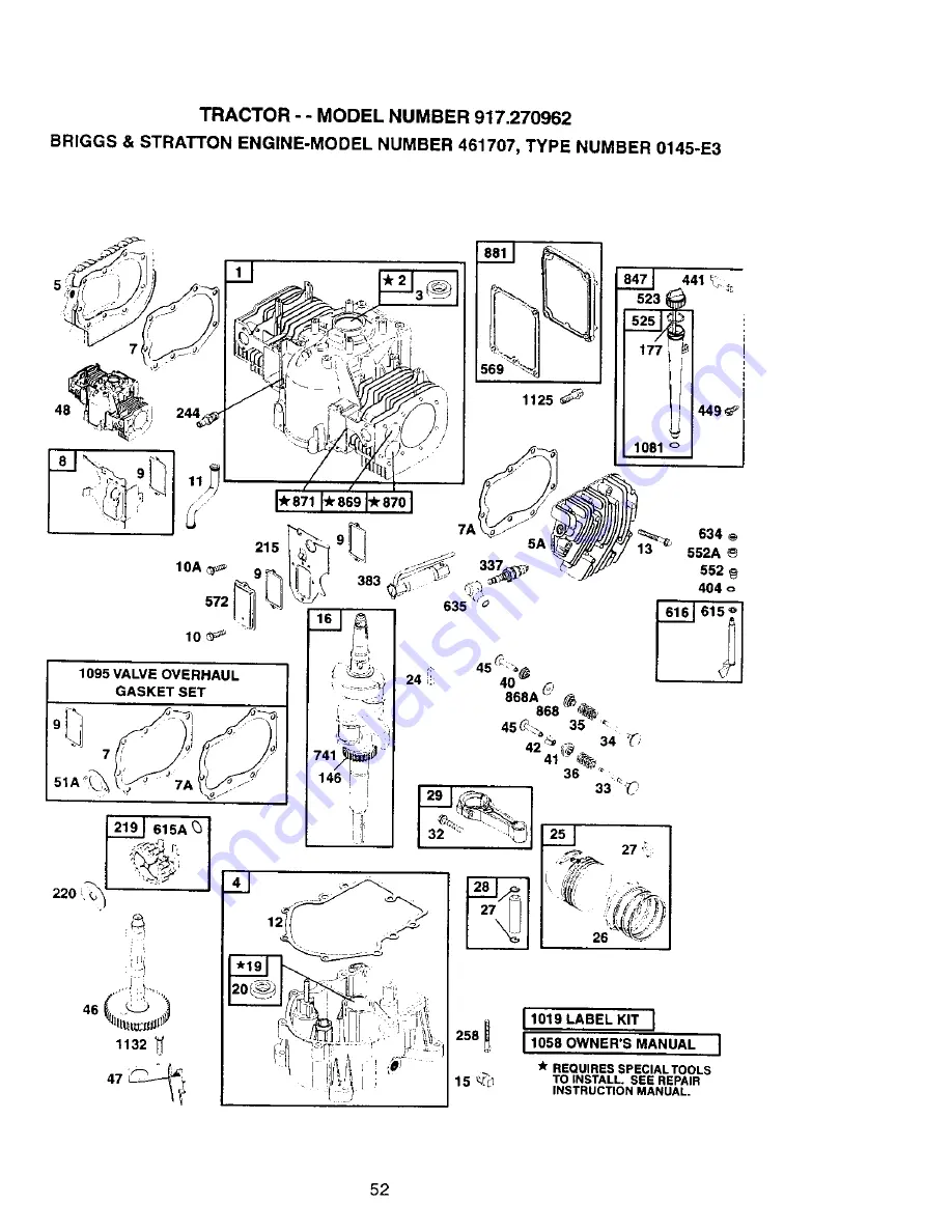 Craftsman EZ3 917.270962 Owner'S Manual Download Page 52