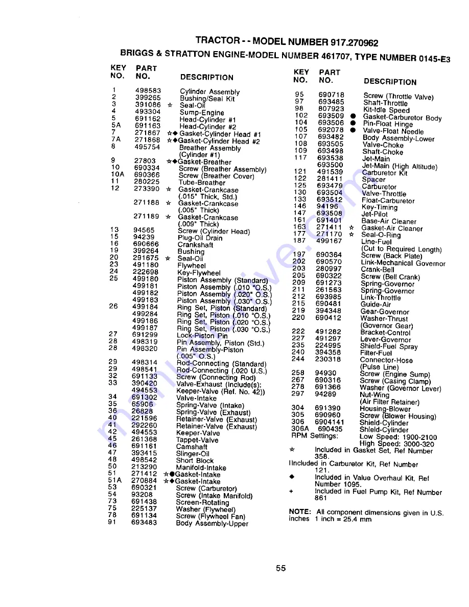 Craftsman EZ3 917.270962 Owner'S Manual Download Page 55