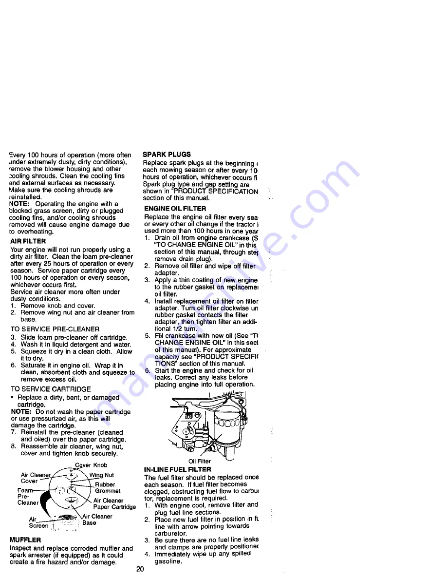 Craftsman EZ3 917.271053 Owner'S Manual Download Page 20