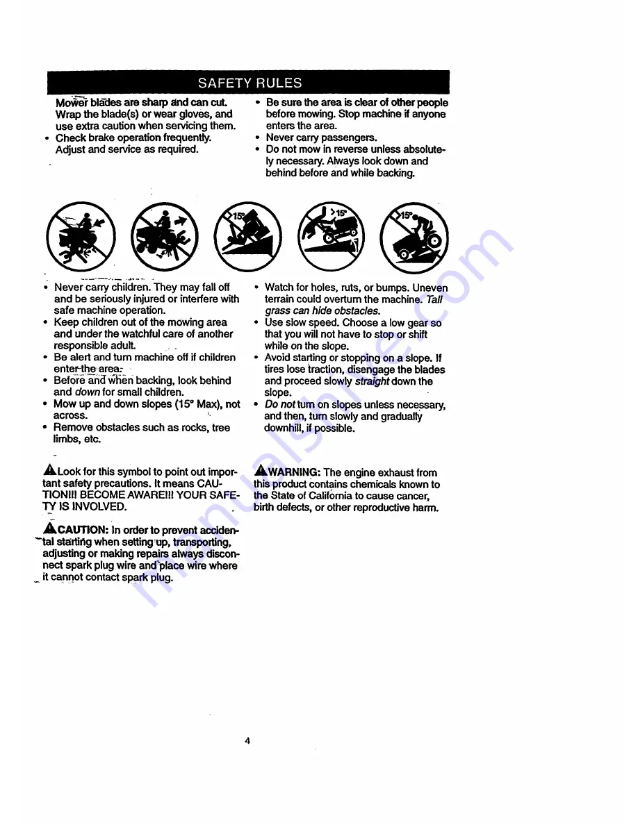 Craftsman EZ3 917.271121 Owner'S Manual Download Page 4