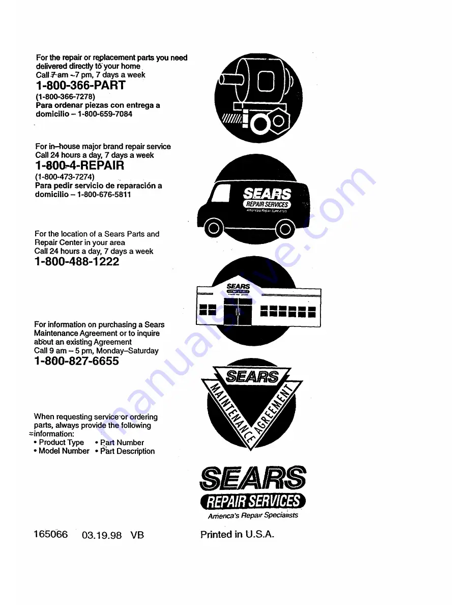 Craftsman EZ3 917.271121 Owner'S Manual Download Page 60