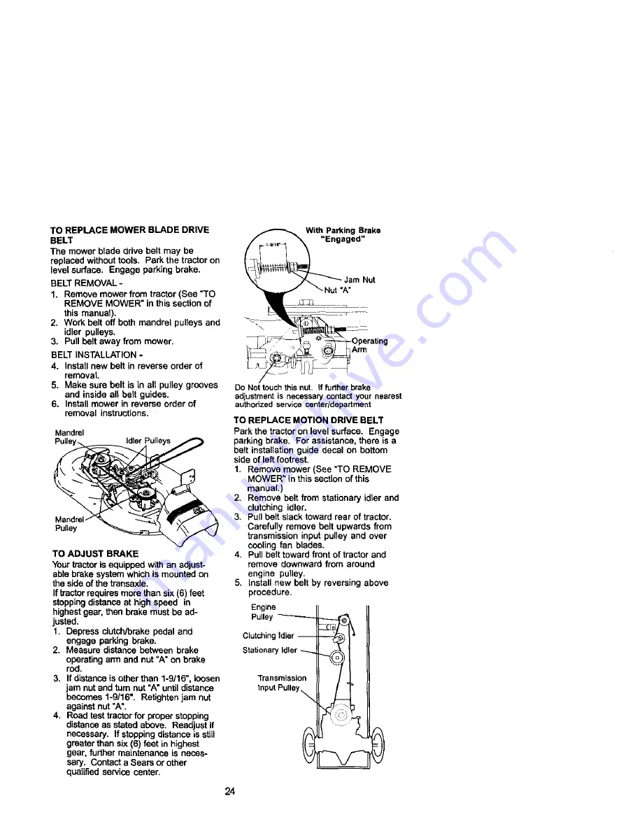 Craftsman EZ3 917.271642 Owner'S Manual Download Page 24