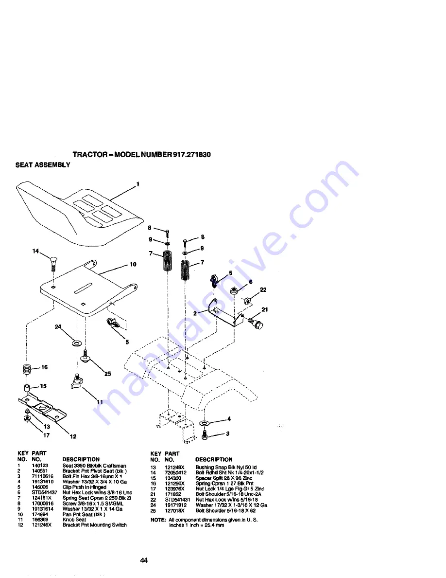 Craftsman EZ3 917.271830 Owner'S Manual Download Page 44