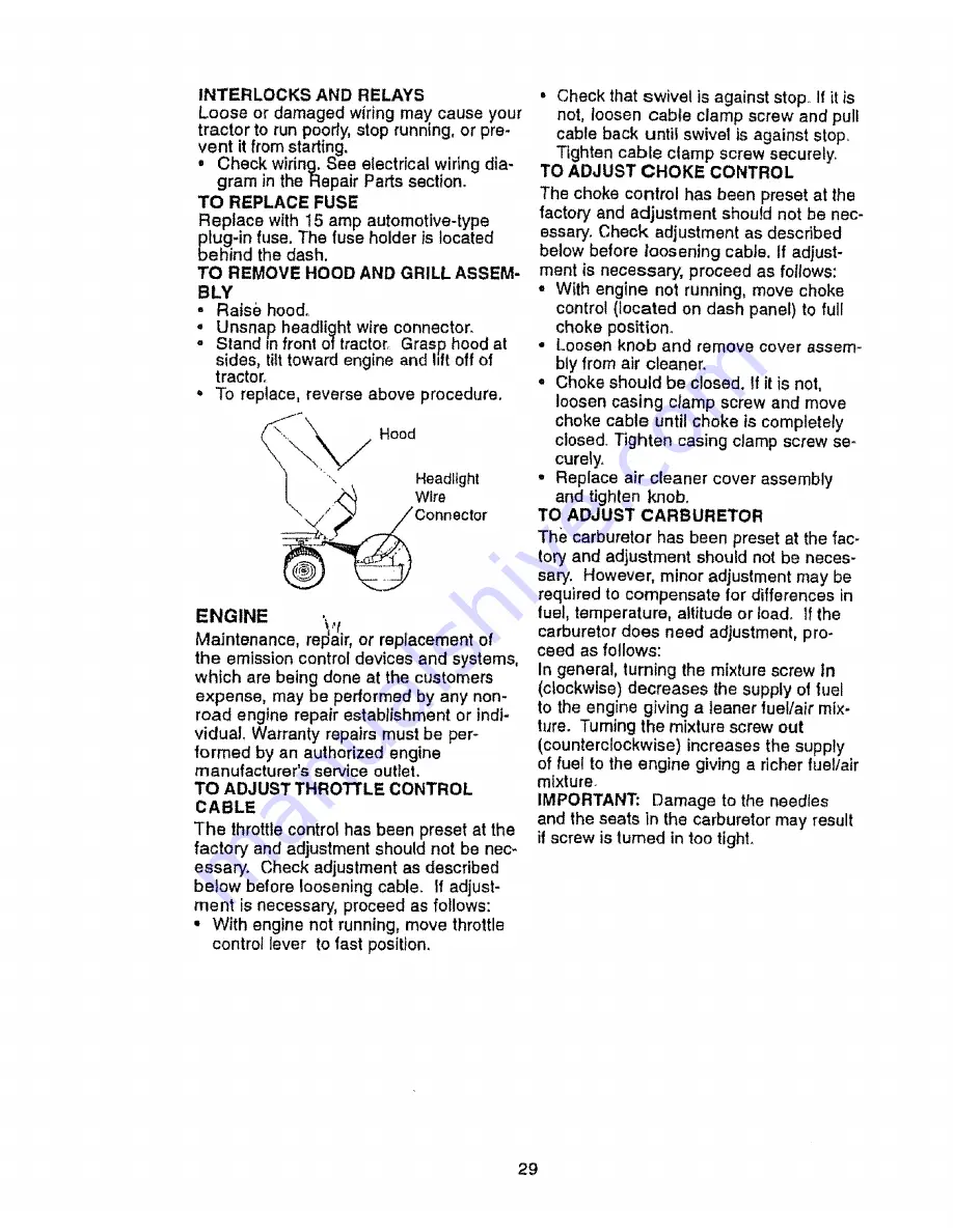 Craftsman EZ3 917.272201 Owner'S Manual Download Page 29