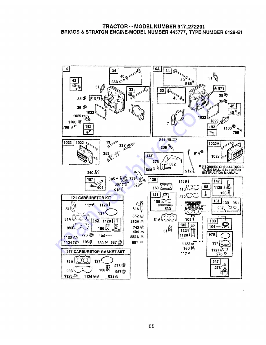 Craftsman EZ3 917.272201 Owner'S Manual Download Page 55