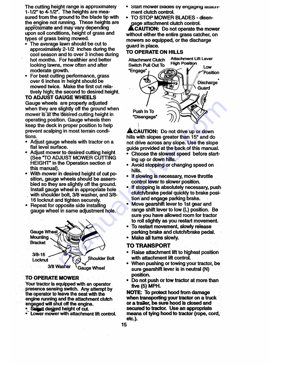 Craftsman EZ3 917.273011 Owner'S Manual Download Page 15