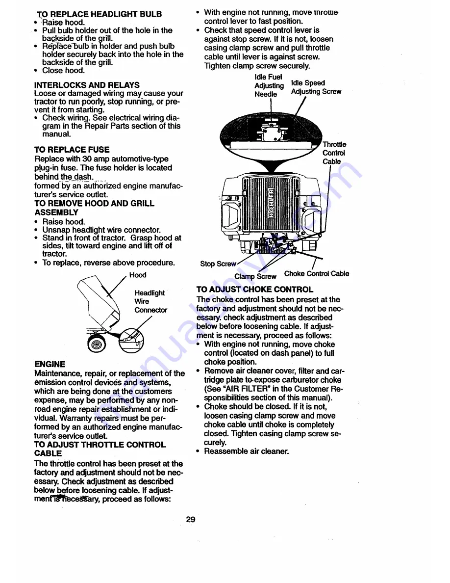 Craftsman EZ3 917.273011 Owner'S Manual Download Page 29