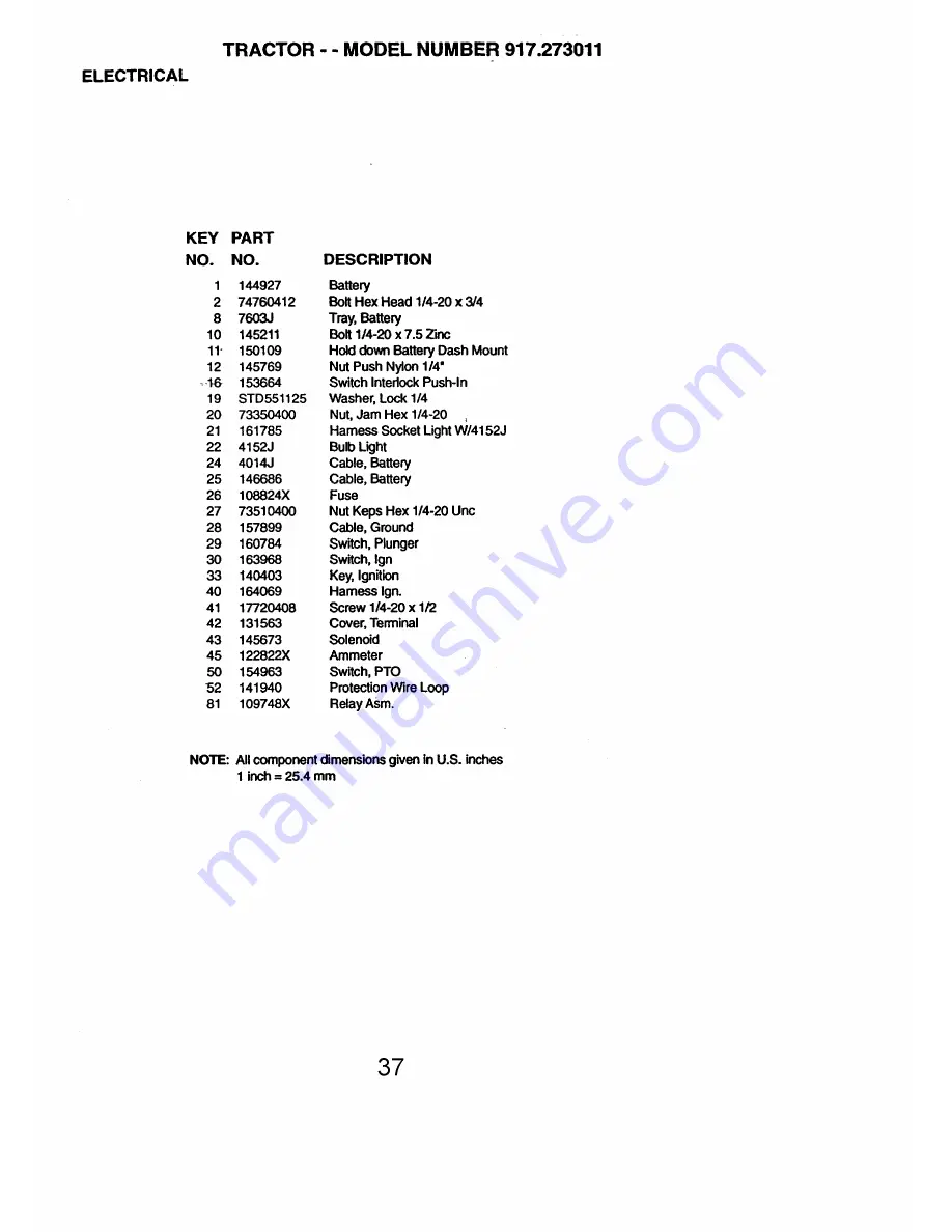 Craftsman EZ3 917.273011 Owner'S Manual Download Page 37