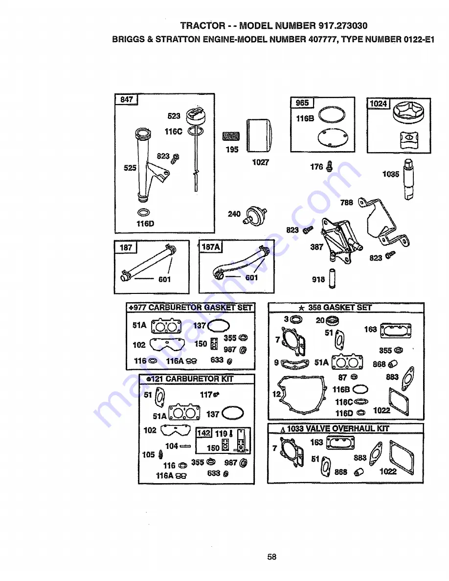 Craftsman EZ3 917.273030 Owner'S Manual Download Page 58