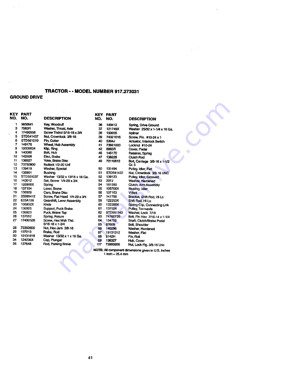 Craftsman EZ3 917.273031 Owner'S Manual Download Page 41