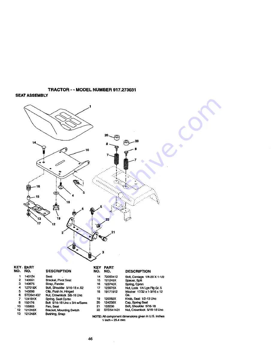 Craftsman EZ3 917.273031 Owner'S Manual Download Page 46