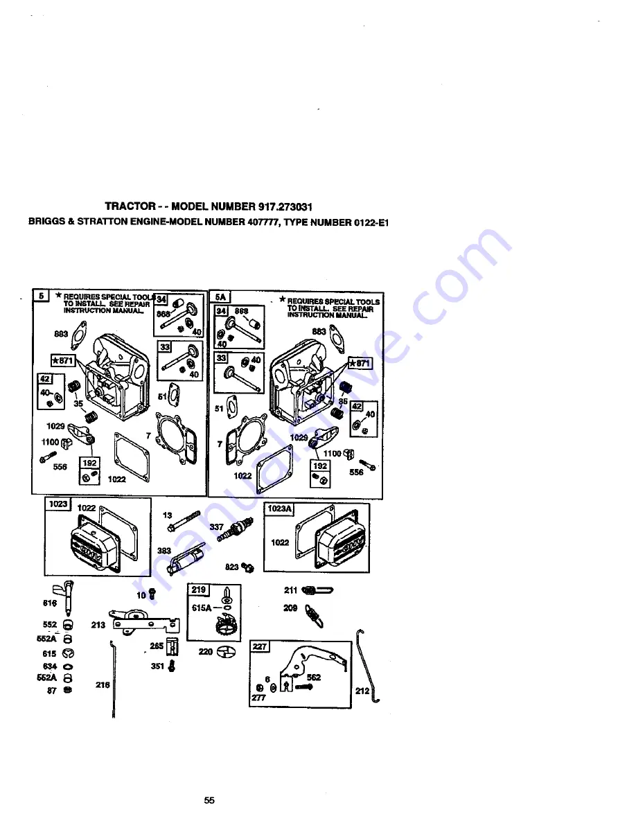 Craftsman EZ3 917.273031 Owner'S Manual Download Page 55