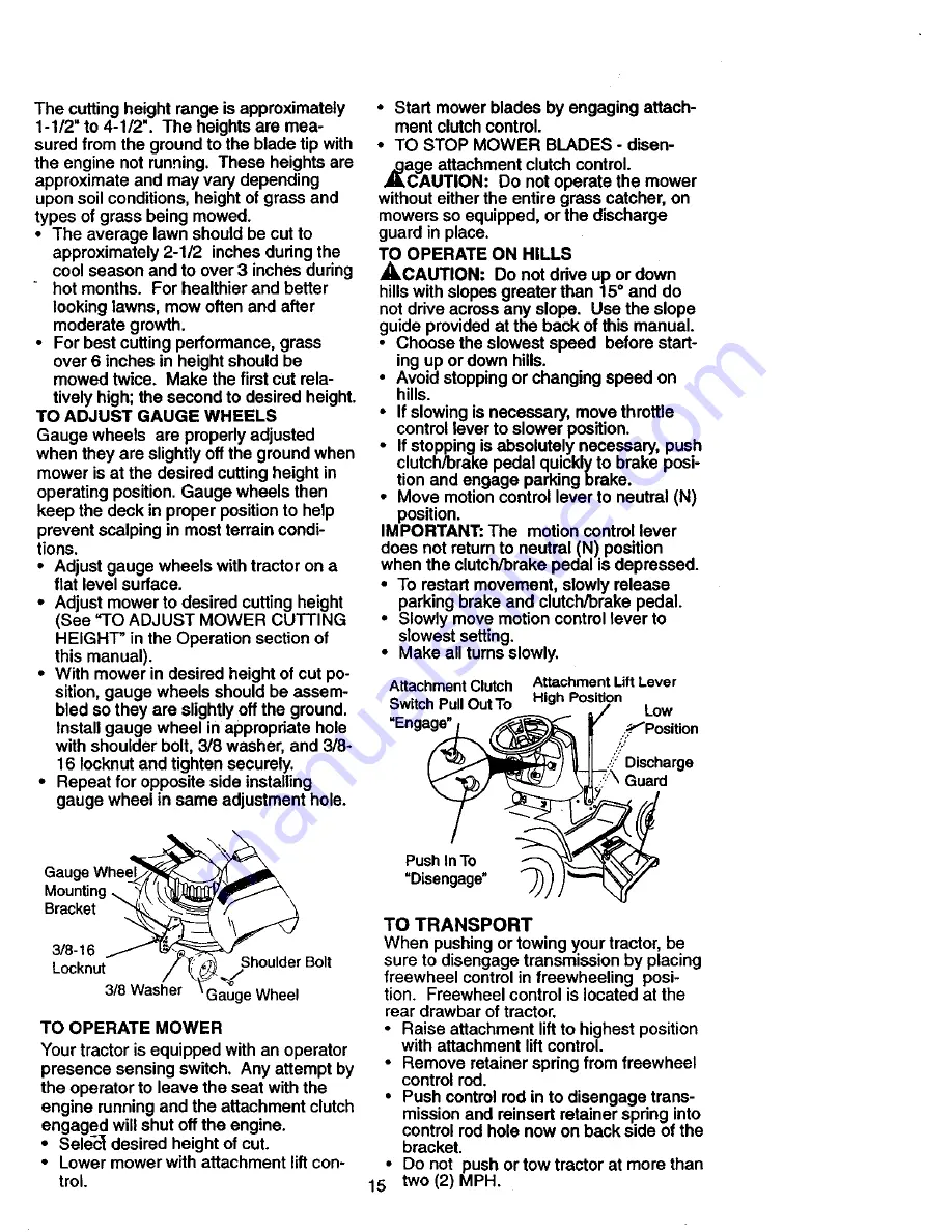 Craftsman EZ3 917.273041 Owner'S Manual Download Page 15